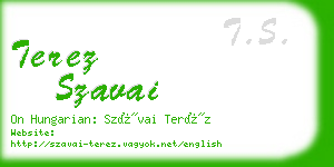 terez szavai business card